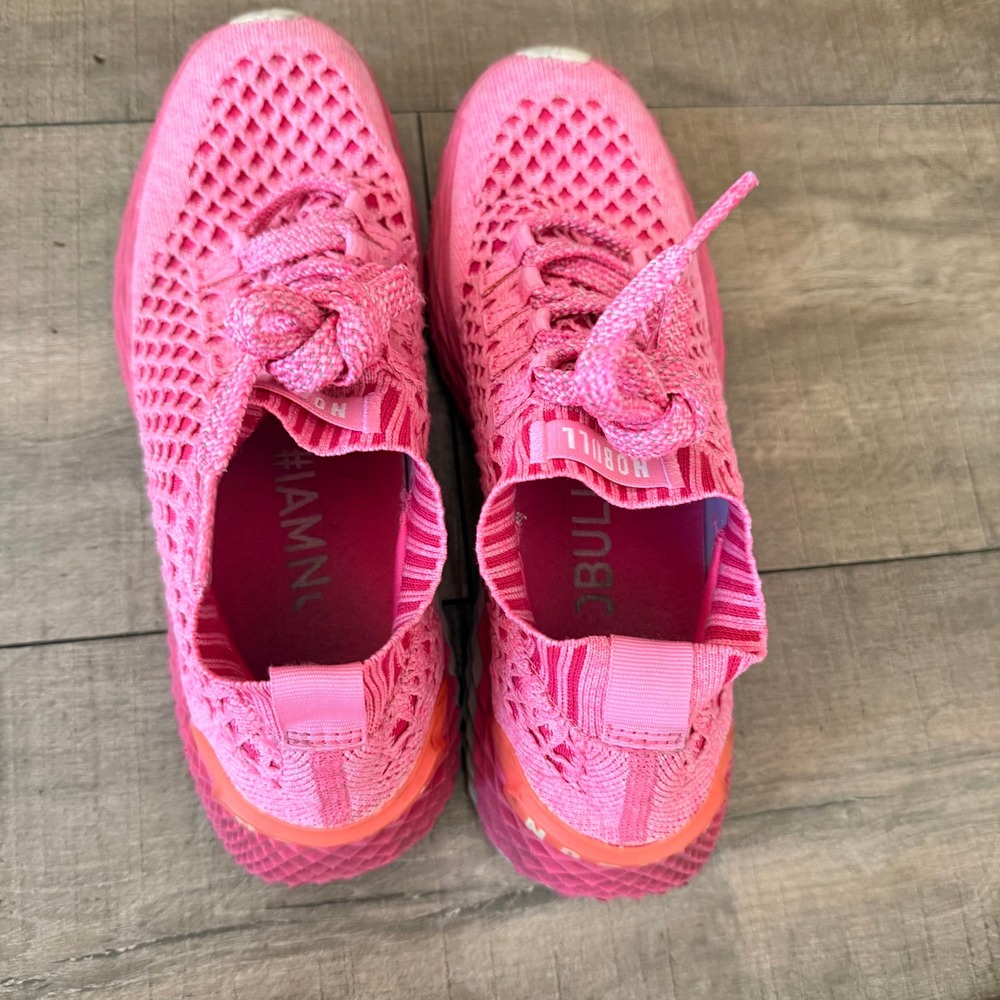 NOBULL Knit Runner Women 6.5 Pink Good Mesh Breathable Training Fitness Sneakers